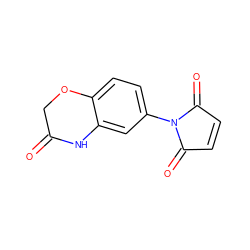 O=C1COc2ccc(N3C(=O)C=CC3=O)cc2N1 ZINC000006243423