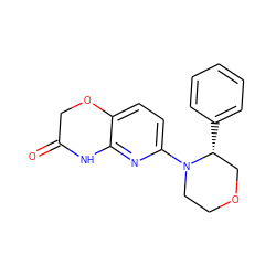 O=C1COc2ccc(N3CCOC[C@H]3c3ccccc3)nc2N1 ZINC000115888649