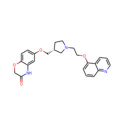 O=C1COc2ccc(OC[C@@H]3CCN(CCOc4cccc5ncccc45)C3)cc2N1 ZINC000028356052