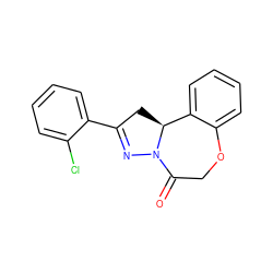 O=C1COc2ccccc2[C@@H]2CC(c3ccccc3Cl)=NN12 ZINC000653697681