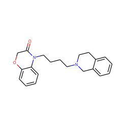 O=C1COc2ccccc2N1CCCCN1CCc2ccccc2C1 ZINC000005948401