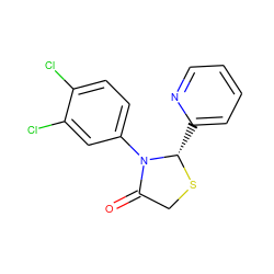 O=C1CS[C@@H](c2ccccn2)N1c1ccc(Cl)c(Cl)c1 ZINC000000431377