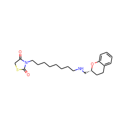 O=C1CSC(=O)N1CCCCCCCCNC[C@H]1CCc2ccccc2O1 ZINC000035907396