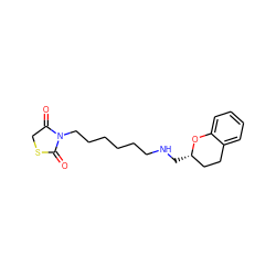 O=C1CSC(=O)N1CCCCCCNC[C@H]1CCc2ccccc2O1 ZINC000073275090