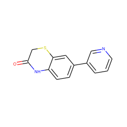 O=C1CSc2cc(-c3cccnc3)ccc2N1 ZINC000040860032