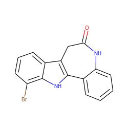 O=C1Cc2c([nH]c3c(Br)cccc23)-c2ccccc2N1 ZINC000001856897