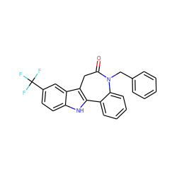 O=C1Cc2c([nH]c3ccc(C(F)(F)F)cc23)-c2ccccc2N1Cc1ccccc1 ZINC000045285298