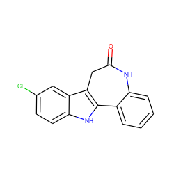 O=C1Cc2c([nH]c3ccc(Cl)cc23)-c2ccccc2N1 ZINC000001856444