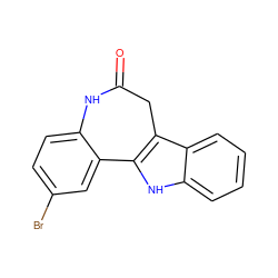 O=C1Cc2c([nH]c3ccccc23)-c2cc(Br)ccc2N1 ZINC000001626614