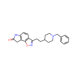 O=C1Cc2c(ccc3c(CCC4CCN(Cc5ccccc5)CC4)noc23)N1 ZINC000000580309