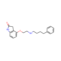 O=C1Cc2c(cccc2OCCNCCCCc2ccccc2)N1 ZINC000026150427