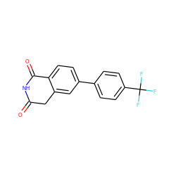 O=C1Cc2cc(-c3ccc(C(F)(F)F)cc3)ccc2C(=O)N1 ZINC000653722451