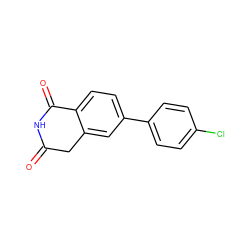 O=C1Cc2cc(-c3ccc(Cl)cc3)ccc2C(=O)N1 ZINC000653711352