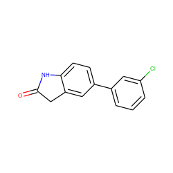 O=C1Cc2cc(-c3cccc(Cl)c3)ccc2N1 ZINC000013860649