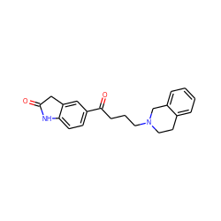 O=C1Cc2cc(C(=O)CCCN3CCc4ccccc4C3)ccc2N1 ZINC001772648316