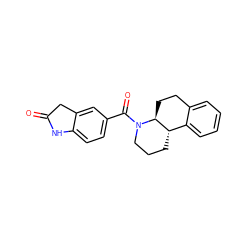 O=C1Cc2cc(C(=O)N3CCC[C@H]4c5ccccc5CC[C@@H]43)ccc2N1 ZINC000117628513