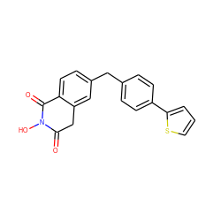 O=C1Cc2cc(Cc3ccc(-c4cccs4)cc3)ccc2C(=O)N1O ZINC000299862562