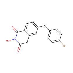 O=C1Cc2cc(Cc3ccc(Br)cc3)ccc2C(=O)N1O ZINC000299867760