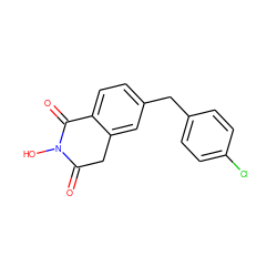 O=C1Cc2cc(Cc3ccc(Cl)cc3)ccc2C(=O)N1O ZINC000299863728