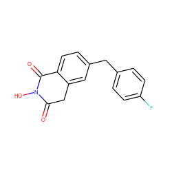 O=C1Cc2cc(Cc3ccc(F)cc3)ccc2C(=O)N1O ZINC000299867620