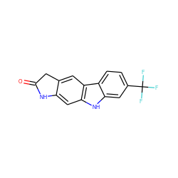 O=C1Cc2cc3c(cc2N1)[nH]c1cc(C(F)(F)F)ccc13 ZINC000072110958