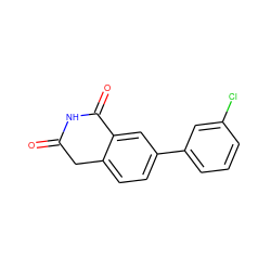 O=C1Cc2ccc(-c3cccc(Cl)c3)cc2C(=O)N1 ZINC000653709167