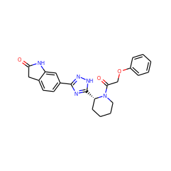 O=C1Cc2ccc(-c3n[nH]c([C@H]4CCCCN4C(=O)COc4ccccc4)n3)cc2N1 ZINC000144110566