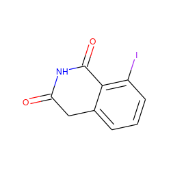 O=C1Cc2cccc(I)c2C(=O)N1 ZINC000653722470