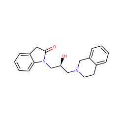 O=C1Cc2ccccc2N1C[C@@H](O)CN1CCc2ccccc2C1 ZINC000209688407