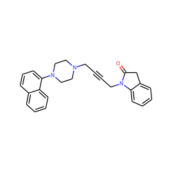 O=C1Cc2ccccc2N1CC#CCN1CCN(c2cccc3ccccc23)CC1 ZINC000045496554