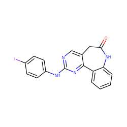 O=C1Cc2cnc(Nc3ccc(I)cc3)nc2-c2ccccc2N1 ZINC000045365644