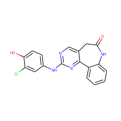 O=C1Cc2cnc(Nc3ccc(O)c(Cl)c3)nc2-c2ccccc2N1 ZINC000045356921