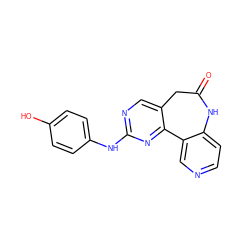 O=C1Cc2cnc(Nc3ccc(O)cc3)nc2-c2cnccc2N1 ZINC000045366599