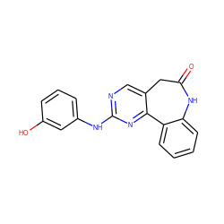 O=C1Cc2cnc(Nc3cccc(O)c3)nc2-c2ccccc2N1 ZINC000045385893