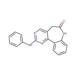 O=C1Cc2cnc(Nc3ccccc3)nc2-c2ccccc2N1 ZINC000045385115