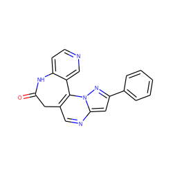 O=C1Cc2cnc3cc(-c4ccccc4)nn3c2-c2cnccc2N1 ZINC000045357945