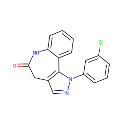 O=C1Cc2cnn(-c3cccc(Cl)c3)c2-c2ccccc2N1 ZINC000028963965