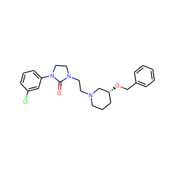 O=C1N(CCN2CCC[C@@H](OCc3ccccc3)C2)CCN1c1cccc(Cl)c1 ZINC000043009461