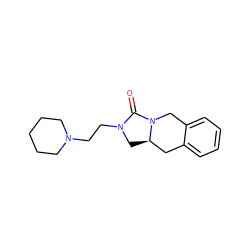 O=C1N(CCN2CCCCC2)C[C@@H]2Cc3ccccc3CN12 ZINC000028524285