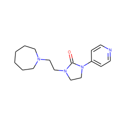 O=C1N(CCN2CCCCCC2)CCN1c1ccncc1 ZINC000049046085