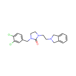 O=C1N(CCN2Cc3ccccc3C2)CCN1Cc1ccc(Cl)c(Cl)c1 ZINC000043071223