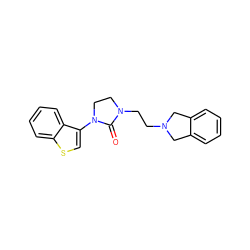 O=C1N(CCN2Cc3ccccc3C2)CCN1c1csc2ccccc12 ZINC000043024941