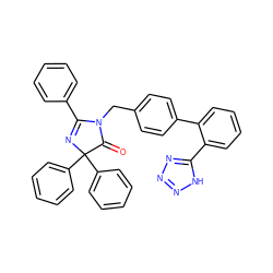 O=C1N(Cc2ccc(-c3ccccc3-c3nnn[nH]3)cc2)C(c2ccccc2)=NC1(c1ccccc1)c1ccccc1 ZINC000029326364