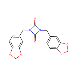 O=C1N(Cc2ccc3c(c2)OCO3)C(=O)N1Cc1ccc2c(c1)OCO2 ZINC000029403686