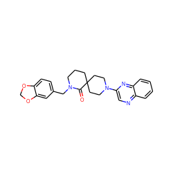 O=C1N(Cc2ccc3c(c2)OCO3)CCCC12CCN(c1cnc3ccccc3n1)CC2 ZINC000096173046