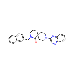 O=C1N(Cc2ccc3ccccc3c2)CCCC12CCN(c1cnc3ccccc3n1)CC2 ZINC000096173045