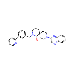 O=C1N(Cc2cccc(-c3ccccn3)c2)CCCC12CCN(c1cnc3ccccc3n1)CC2 ZINC000096173091