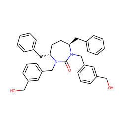 O=C1N(Cc2cccc(CO)c2)[C@H](Cc2ccccc2)CC[C@@H](Cc2ccccc2)N1Cc1cccc(CO)c1 ZINC000027555059