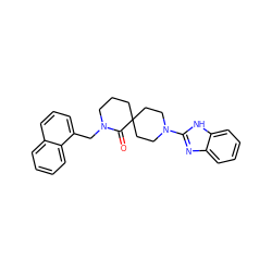 O=C1N(Cc2cccc3ccccc23)CCCC12CCN(c1nc3ccccc3[nH]1)CC2 ZINC000096173049