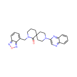 O=C1N(Cc2cccc3nonc23)CCCC12CCN(c1cnc3ccccc3n1)CC2 ZINC000096173115